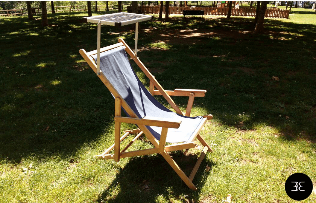 Solar Deckchair with Phone Charger Created by User Entrepreneurs